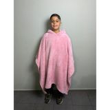 Nuvy Giyilebilir Hoodie Battaniye Çocuk Boy 5-11 Yaş - Pembe - 115 x 115 cm