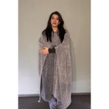 Nuvy Giyilebilir Hoodie Battaniye - Gri