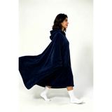 Nuvy Giyilebilir Hoodie Battaniye Lacivert