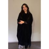 Nuvy Giyilebilir Hoodie Battaniye - Siyah - 165 x 137 cm