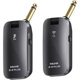 Nux B-2 Plus 2.4 GHz kablosuz gitar sistemi, kablosuz adaptör (cep formatı, pil ömrü maks. 7 saat, geniş menzil, 32 bit/48 kHz Hi-Res ses kalitesi, jak fişi), siyah