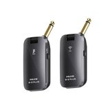Nux B-2 Plus 2.4 GHz kablosuz gitar sistemi, kablosuz adaptör (cep formatı, pil ömrü maks. 7 saat, geniş menzil, 32 bit/48 kHz Hi-Res ses kalitesi, jak fişi), siyah