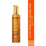 Nuxe Altın Işıltılı Bronzlaştırıcı Güneş Koruyucu Yağ SPF50 150 ml Yüksek Koruma Sağlayan