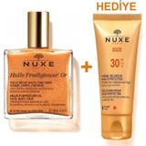 Nuxe Altın Parıltılı Kuru Yağ 100 Ml / Nuxe Sun Güneş Koruyucu Yüz Kremi Spf30 50 Ml