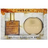 Nuxe Işıltılı Güzellik Seti Or Kuru Yağ 100 ml + 25 gr Kompakt Pudra