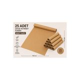 NUYA PACK 25 Adet Çeyiz Ve Paket Kağıdı (100cm X 140 Cm) Kraft Kağıt