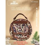 NV JEWELRY Bohem Desenli Cepli Kahve Rengi Çanta