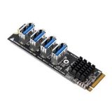 Nvme Usb 3.0 Çoğaltıcı M2 Nvme 4 Port Usb 3.0 Çoğaltıcı