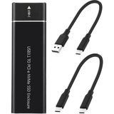 Nvme Usb3.1 Tip-C Gen2 10GBPS Muhafaza M.2 Pcı-E SSD Sabit Disk Harici Sürücü Kutusu M.2 M-Key Ssd'den Usb-C'ye Adaptör (Siyah)