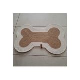 NVSisters Hasır Jüt Kedi Köpek Mama Paspası, %100 El Yapımı, Pamuk, Hasır, Jüt