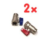 NVT YAPI İNŞAAT 1/2 20 mm Mini Küresel Vana Şofben Musluğu (2 ADET)