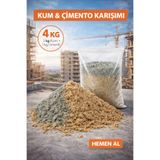 NVT YAPI İNŞAAT 3 kg Kum + 1 kg Çimento / İnşaat Tadilat Tamir Harcı Ve Beton İçin En İyi Oran 3/1