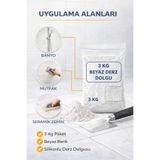 NVT YAPI İNŞAAT Beyaz Silikonlu Fayans Arası Derz Dolgu Lavabo Küvet Fayans Derzi 3 KG