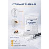 NVT YAPI İNŞAAT Beyaz Silikonlu Fayans Arası Derz Dolgu Lavabo Küvet Fayans Derzi 5 KG