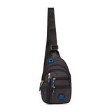 nw-2233 Unisex Kulaklık Usb Çıkışlı Çapraz Askılı Çanta Bel Omuz Ve Göğüs Çanta Günlük Bodybag SİYAH-MAVİ