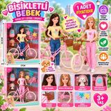 NW NessiWorld 2968 Bisikletli Bebek Oyuncak Bebek (Adet Fiyatıdır)