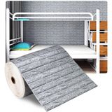NW02-70X500cm Kendinden Yapışkanlı Gri Tuğla Desen 3D Duvar Kağıdı Paneli Tek Parça