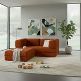 Nwin Home Linea 160*160 Köşe Koltuk Takımı Sünger Dinlenme Köşesi Metalsiz Cırtlı - Kiremit