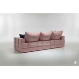 Nwin Home Pufi Lüx Çok Finksiyonlu Ortopedik Sünger Kanepe Minder Yatak 90*200 - Pudra Pembe