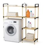 Nwood Modüler Raflıı Çamaşır Makinesi Organizer Rafı Mdf 100*35*140