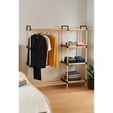 Nwood NATUREHOME NE 05 MODÜLER %100 MASİF AHŞAP RAFLI AÇIK ELBİSE ASKISI
