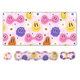 NXZGO Oyun Mouse Pad Bilek Desteği: 4'ü 1 Arada Fare Altlığı Seti, Bilek ve Klavye Dayanımlı Fare Altlığı Seti, Bilgisayar Masası Mat, Bellek Köpüklü Kaymaz Masa Pedi Koruyucu Ev Ofis için Kolay Yazma Ağrı