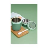 NY Home 304 Çelik Çift Katlı 680 ml Yeşil Yemek Mama Saklama Kabı (Sıcak Tutmaz) MT249YS