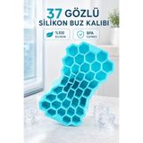 NY HOME 37 Gözlü Küçük Silikon Buz Kalıbı Mini Buz Yapıcı Esnek Kolay Çıkan Buzluk Kabı
