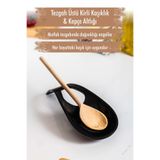 NY HOME Akrilik Siyah Tezgah Üstü Kirli Kaşıklık & Kepçe Altlığı