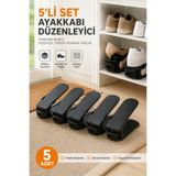 NY HOME Ayarlanabilir Ayakkabı Rampası 5'li Set Dolap İçi Ayakkabı Düzenleyici Organizer AYARLANABİLİR RAMPA 5 ADET