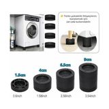 NY Home Beyaz Eşya Ayağı Çamaşır Makinesi Mobilya Titreşim Önleyici Kaydırmaz Yükseltici 4 Lü Set Siyah (6 Cm)
