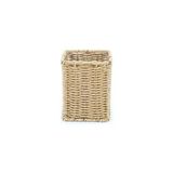 NY Home El Örgüsü Rattan Mutfak Kaşıklık ve Düzenleyici - Hasır Dokulu Tezgah Üstü Çatal Bıçak Standı - Bohem Dekoratif Organizer (Dikdörtgen) - 0,5 x 7 cm