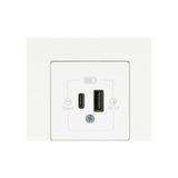 NY Home Günsan Eqona Beyaz 2 Çıkışlı USB Şarj Prizi Type C + Type A 20W - 00-Siyah - Beyaz