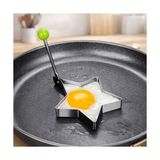 NY Home Kalp,yıldız,yuvarlak Şekilli Yumurta Kalıbı Saplı – Saplı Omlet ve Pancake Şekillendirici Kalıp | Yapışmaz Tavaya Uyumlu, Burger, Sandviç, Omlet ve Pancake Için Pişirme Halkası (3 Lü Set)