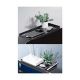 NY Home Monitör Üstü Stand Organizer Düzenleyici Raf Tv Üstü Stand Ekran Üstü Raf Kurulumsuz Ayarlanabilir Monitör Rafı Masaüstü Düzenleyici Kaymaz Yüzey Tv Rafı