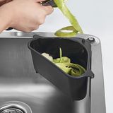NY Home Plastik Lavabo Çöp Filtresi ve Süzgeci - Silikon Vantuzlu Köşe Lavabo Organizeri - Yemek Artığı Süzme ve Çöp Toplama Sepeti (18X18X9.5 cm - Asorti)