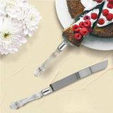 NY Home Saplı Pasta Servis Seti Spatula Bıçak Ikili Set - 0,5 x 7 cm