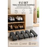 NY HOME Tekli Ayakkabı Rampası Düzenleyici 5'li - Dolap İçi Ayakkabı Organizer TEKLİ RAMPA 5 ADET