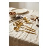 Ny Joy 6'lı Lüks Gold Paslanmaz Çelik Yemek Kaşığı Seti (21 Cm)