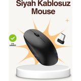 Ny Joy Kablosuz Sessiz Mouse – Ayarlanabilir Dpı ve USB Bağlantılı - .