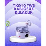 Ny Joy YXG10 Kablosuz Kulaklık – Bluetooth 5.4, Dokunmatik, LED Ekranlı Şarj Kutusu - --