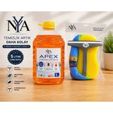 Nya Group Premium Araç Cam Temizlik Seti – 5l Cam Suyu, Mikrofiber Bez, Sünger ve Cam Silgeç