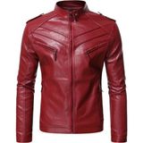 Nyc Dar Kesim Deri Mont - 5XL - Açık Bordo