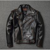 Nyc Giyim Tekstil & Deri Eskitme Biker Mont Hakiki Deri Siyah - Kahverengi M Ceket 55176257