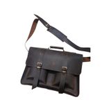 Nyc Giyim Tekstil Hakiki Dana Derisi El Dikişli Deri Evrak Çantası, Omuz Askılı, Çok Gözlü, 35x26x9 Cm, Laptop Ve Tablet İçin İdeal,siyah,kahve,taba Carzy Renk Seçenekleriyle, Kahverengi 125092908