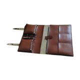 Nyc Giyim Tekstil Hakiki Dana Derisi El Yapımı Organizer Çanta, Tablet Ve Laptop Bölmeli, Toplantı Ve Iş Gezileri Için Ideal Taba 125534860