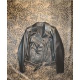 Nyc Giyim Tekstil Hakiki Deri Kadın Ceket Slim-Fit Biker Model Motorcu Tarzı Eskitme