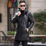 Nyc Giyim Tekstil Hakiki Deri Uzun Mont Kapüşonlu Hakim Yaka