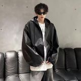 Nyc Giyim Tekstil Ultra Ovarsize Hakiki Deri Unisex Hip Hop Mont