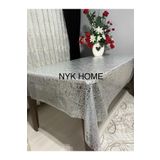 NYK HOME Hasır Desen Lüks Pvc Silinebilir Masa Örtüsü Tüm Renk Ve Ölçüler Gri Iplik